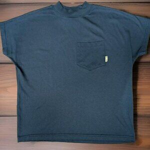 Vintage Hang Ten Pocket T Shirt Top Size Large Surf 80s Solid Navy Blue S/S